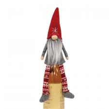 Nordic Gnome Red Felted Bottle Topper