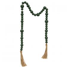 Evergreen Beaded Garland with Tassels 48