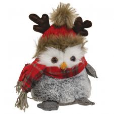 Cozy Winter Plaid Owl