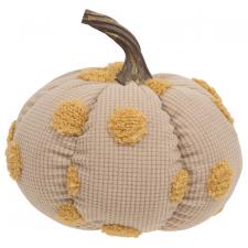 Cream Plush Polka Dot Pumpkin