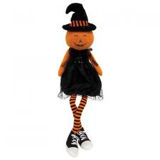 Jack O Lantern Witch Dangle Leg Doll