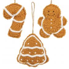 Gingerbread Ornament, 3 Asstd.