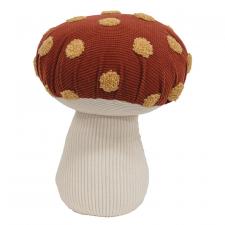 Burnt Orange Polka Dot Mushroom Sitter