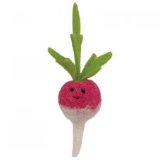 Smiling Radish Felted Ornament