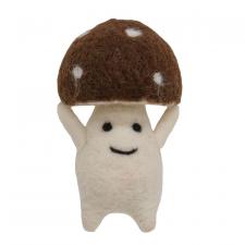 Fun Guy Felted Mushroom Ornament