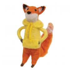 Fox in Hoodie Felted Ornament