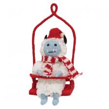 Ski Lift Abominable Snowman Felted Ornament