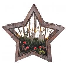 Small Cut Out Deer Scene Star w/LED Light - SPECIAL BUY! Ori