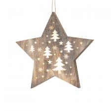 Small Star w/Cutout Trees Ornament  - SPECIAL BUY - ORIGINAL