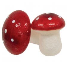 30/Set Decorative Foam Mushrooms in Mesh Bag