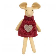 Heart Sweater Sitting Mouse