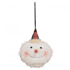 Plaid Hat Snowman Ornament